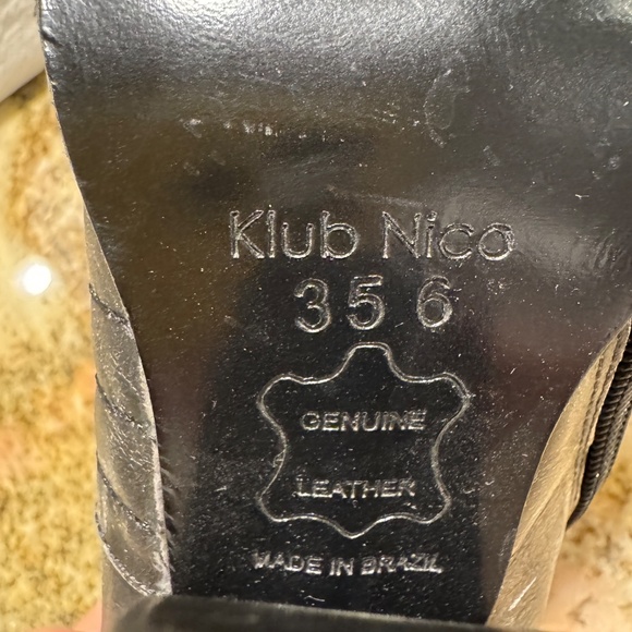Klub Nico - Black and Silver Leather Booties - Women's Size 35.6 (6.5) - Picture 6 of 12